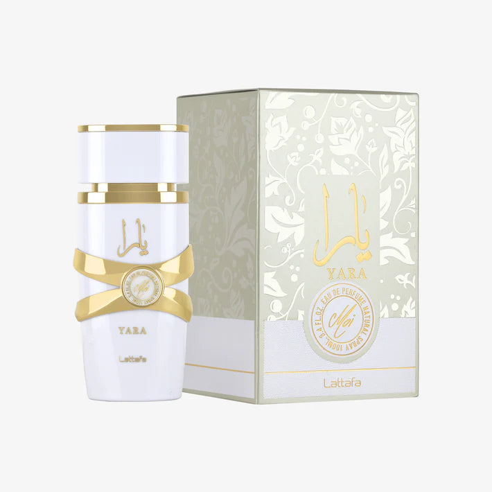 Yara Moi Lattafa Original Perfume 100ml Includes Atomizer 5ml Lacosvi Refillable Arabic Perfumes For Women Oriental Sweet Fruity Jasmine Candy Patchouli Peach Sandalwood